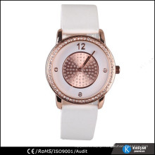 PU leather strap quartz watch alloy case watch